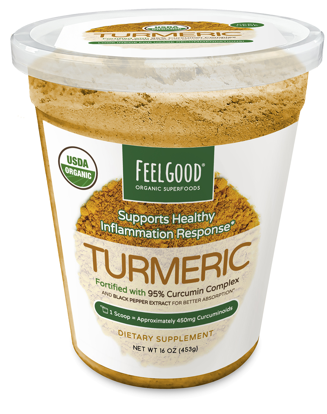 Feel Good Organic Superfoods Fortified Turmeric